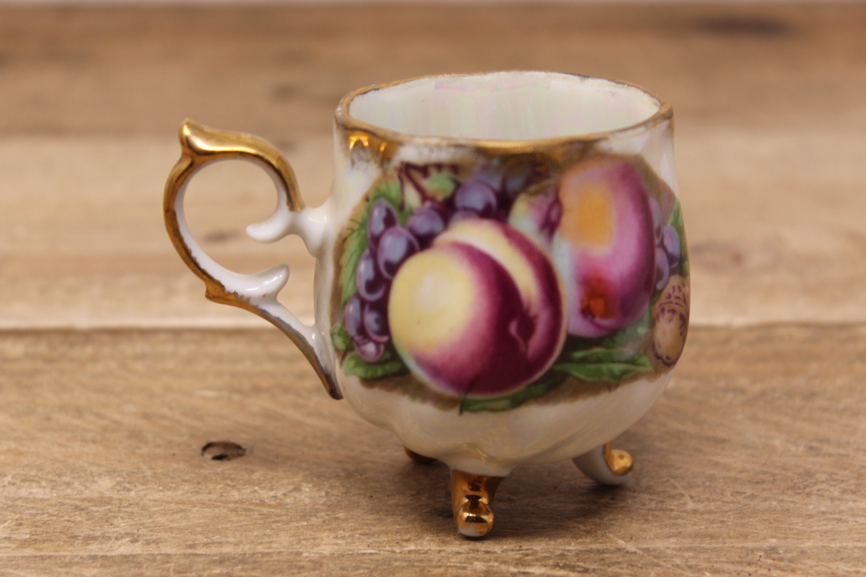 Vintage Maso Shafford Ware Hand Painted 3-legged Peach - Etsy