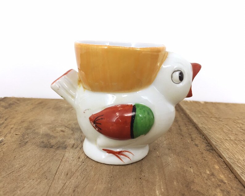 Vintage Ceramic Chicken Egg Cup Holder Occupied Japan Etsy