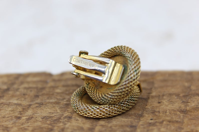 Continental Gold Tone Clip-On Ear Rings