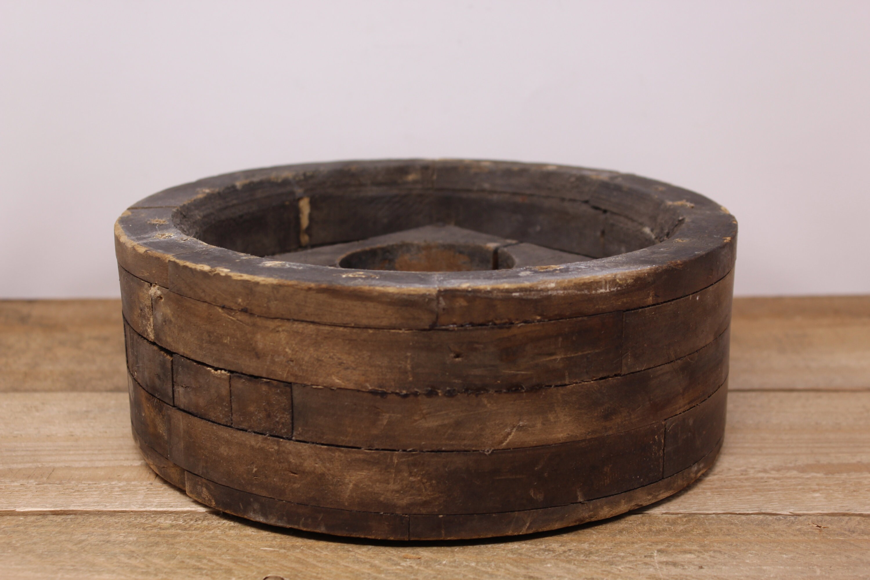 Antique Drive Wheel Wooden Flat Belt Pulley Wheel Etsy