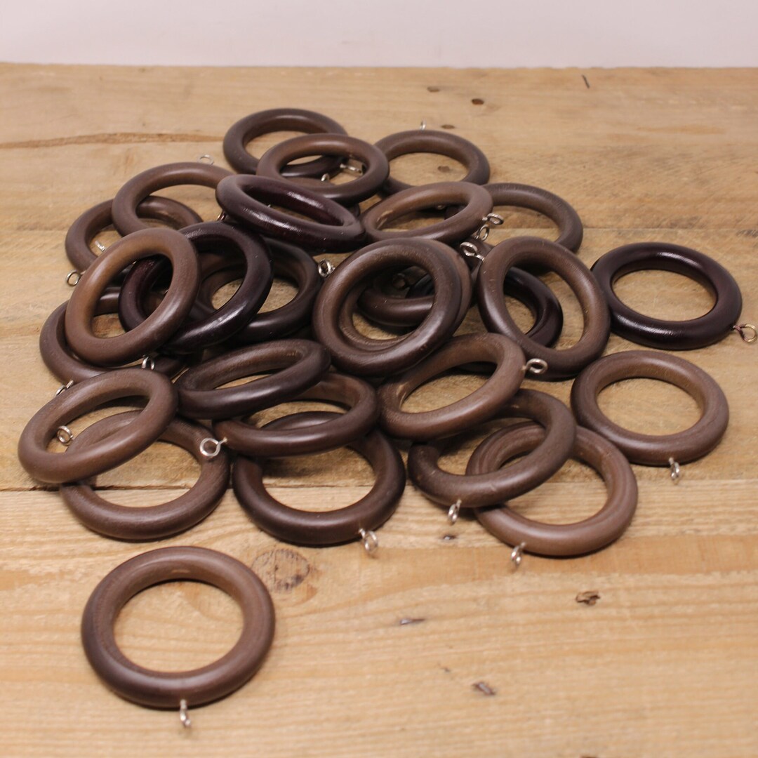 30 Vintage Wood Curtain / Drapery Rings - Etsy