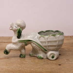 Vintage Mid-Century Prancing Poodle Planter