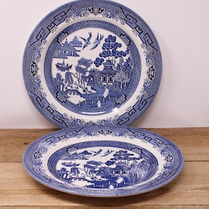 2 Vintage Blue Willow - Churchill Salad Plate — Made in England