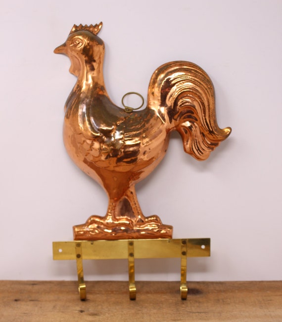 Vintage Genin Trudeau Retro Copper Chicken With Brass Hooks Copper & Brass Wall  Hooks -  Canada