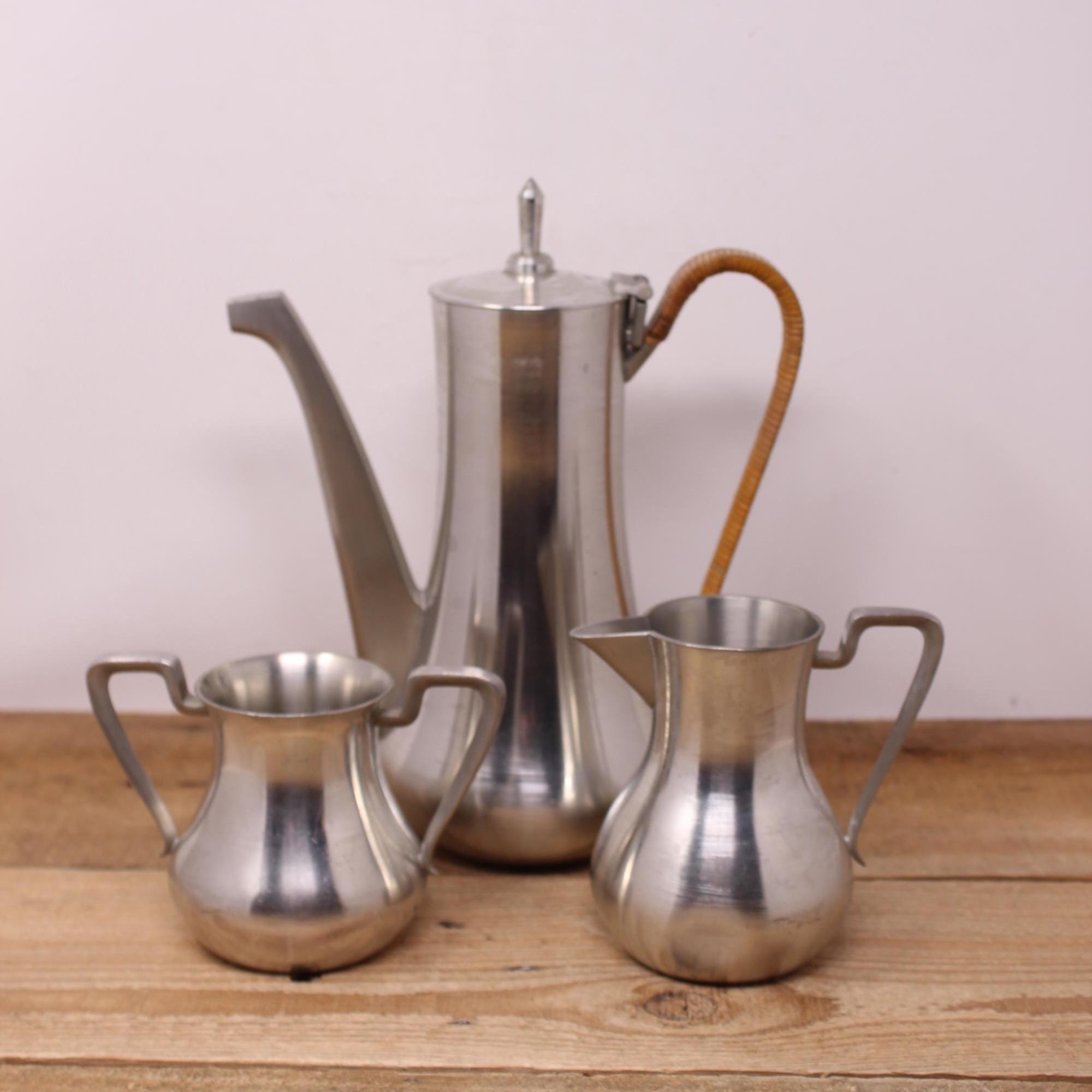 Vintage Siam Pewter 3-piece Coffee / Tea Set - Made in Thailand - Etsy