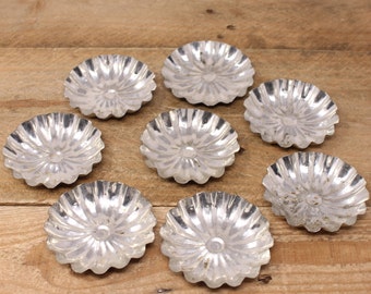 8 Shallow Fluted Metal Tart Tins - Sweden