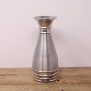 Vintage Stainless Steel Vase - Industrial Decor Vase