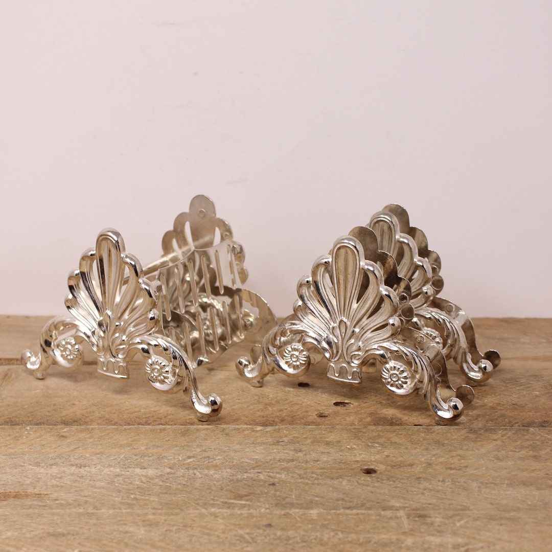 Vintage Elegance Silver Plate Flatware Caddy Set Buffet Silverware Holder Buffet Caddies for