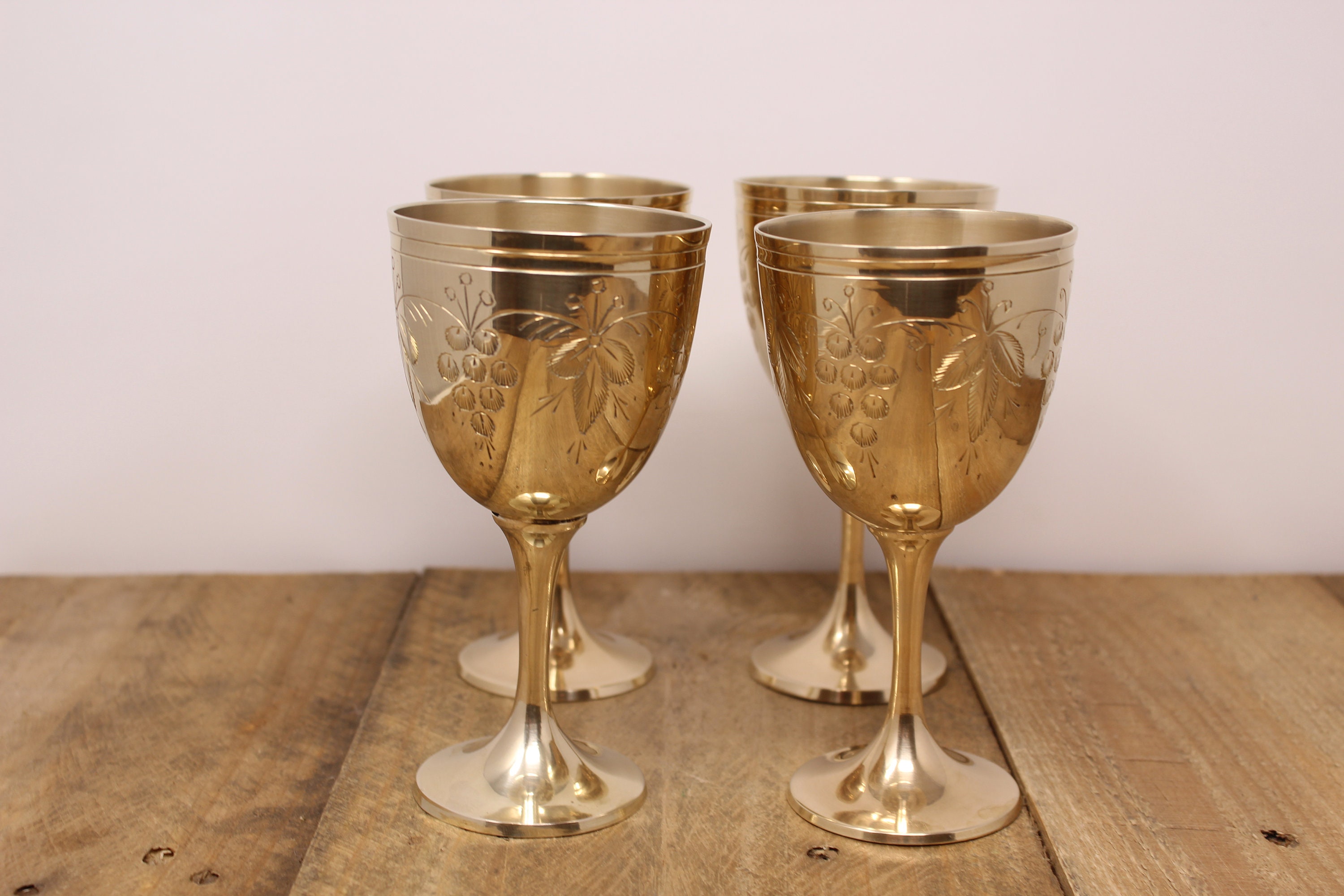 Carfar Premium Goblet Solid Brass Royal Wine Cup