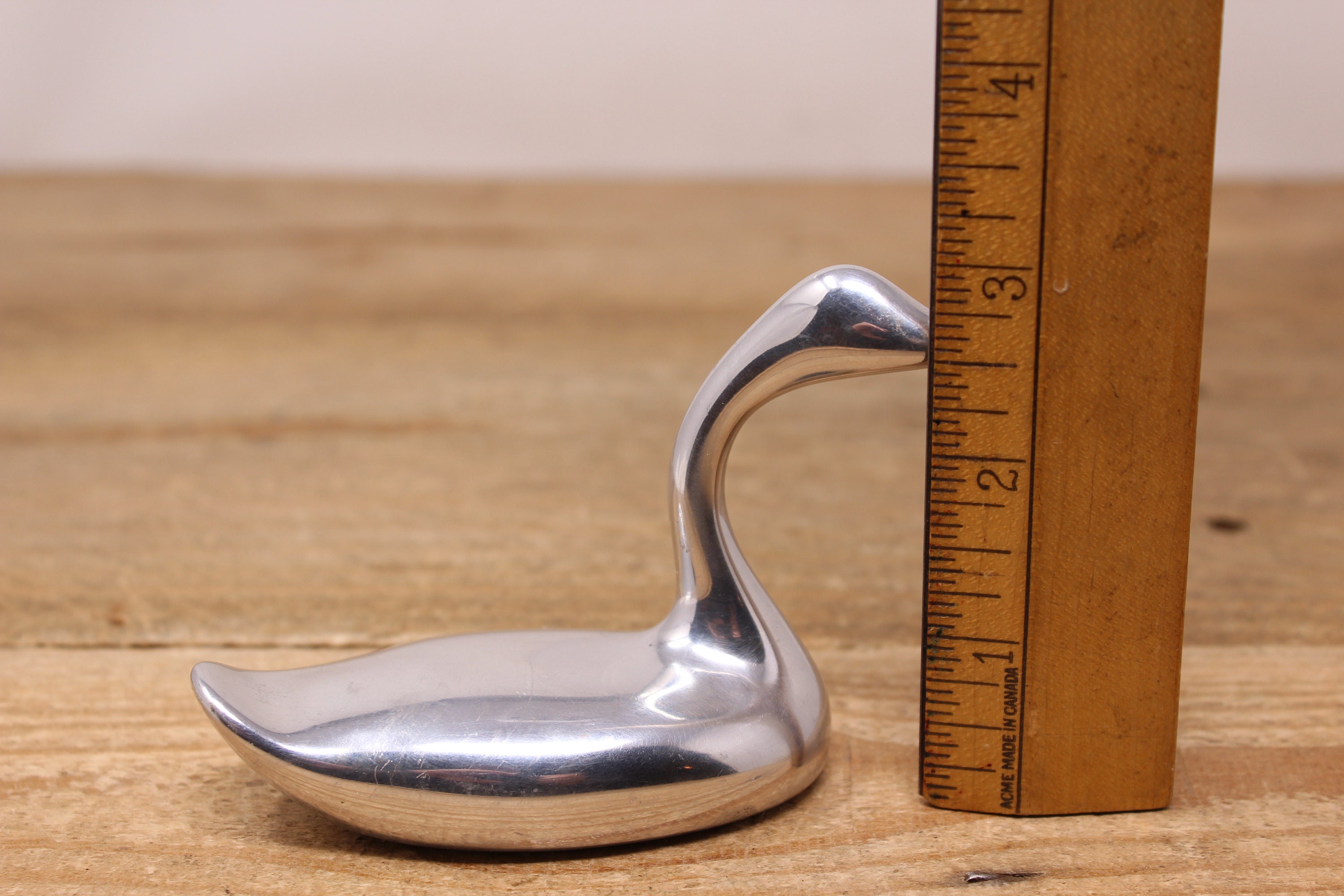 Buy Vintage Aluminum Hoselton Swan / Goose Sculpture — Hand Signed
