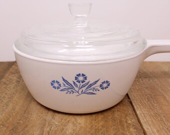 Vintage Corning Ware "Cornflower Blue"  Menu-Ette with Lid -  P-82-B