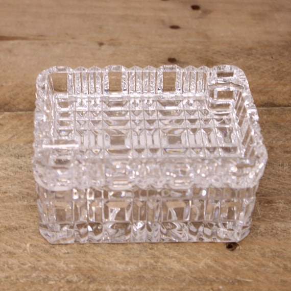 Vintage Cut Crystal Ashtray Cigarette Case Set - Lid and Base - Cigarette  Box With Ashtray Lid - Julia Glassworks, Poland
