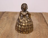 Vintage Brass Victorian Lady Figurine