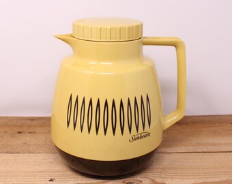 Vintage Retro Insulated Sunbeam Coffee Carafe - 5 Cups - Mustard Color