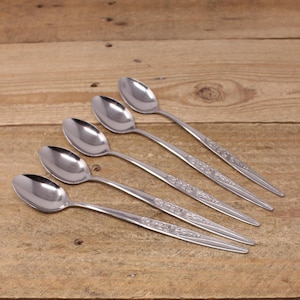 Vintage Embrace - National Stainless - 5 Iced Teaspoons - Japan