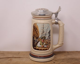 Vintage Avon The Building of America Beer Stein “The Shipbuilder” 1986 - Made in Brazil