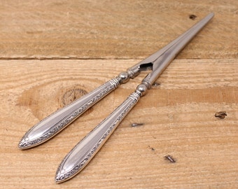 Antique Hermann Bauer - A Pair of Continental Silver 800 - Glove Stretchers / Glove Tongs - Germany