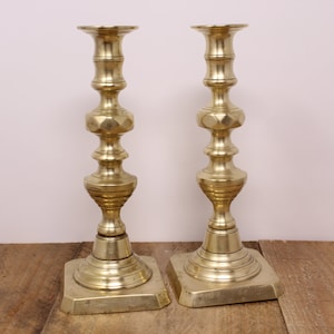 Set of Brass Candlestick Holders
