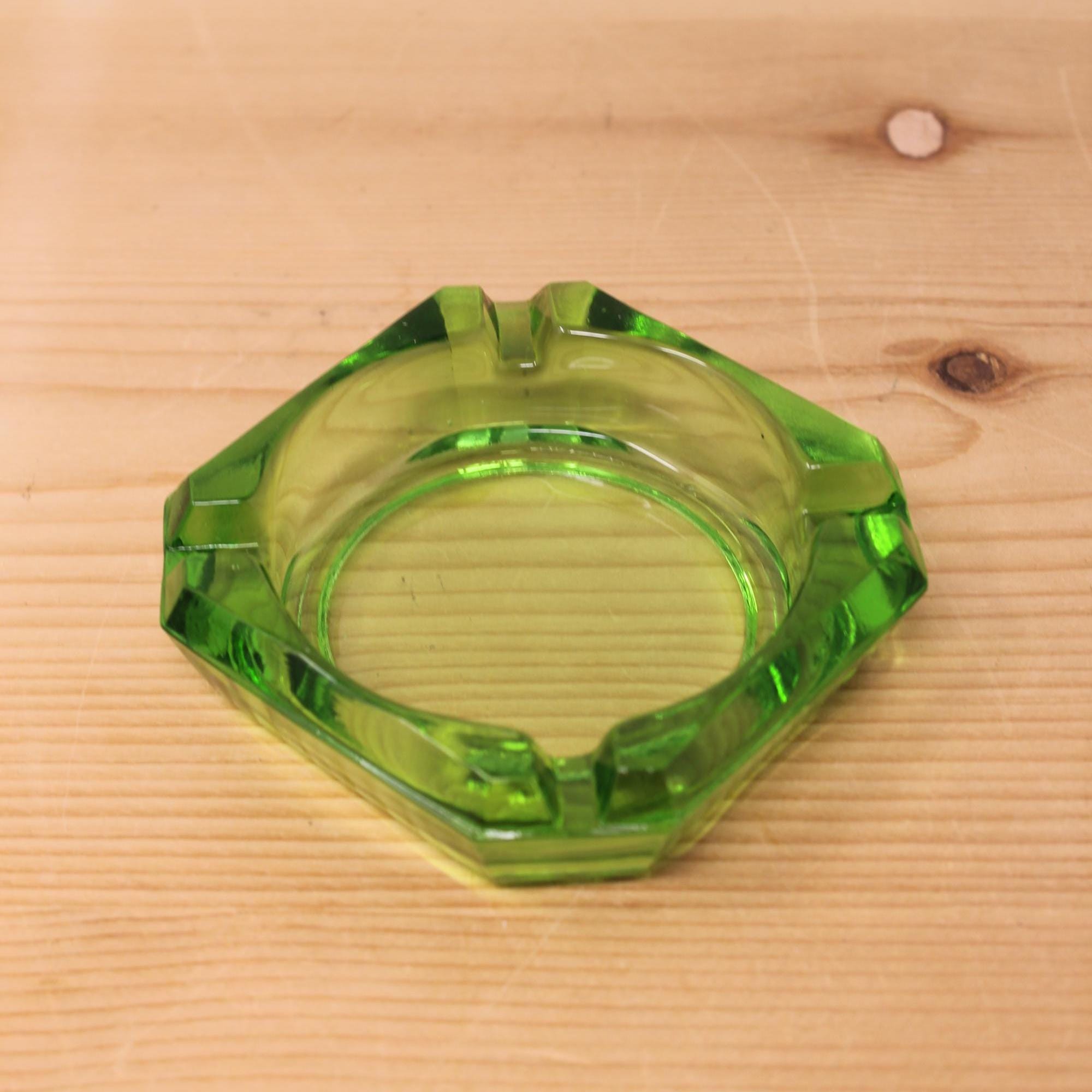 Vintage Green Ashtray Square - Etsy