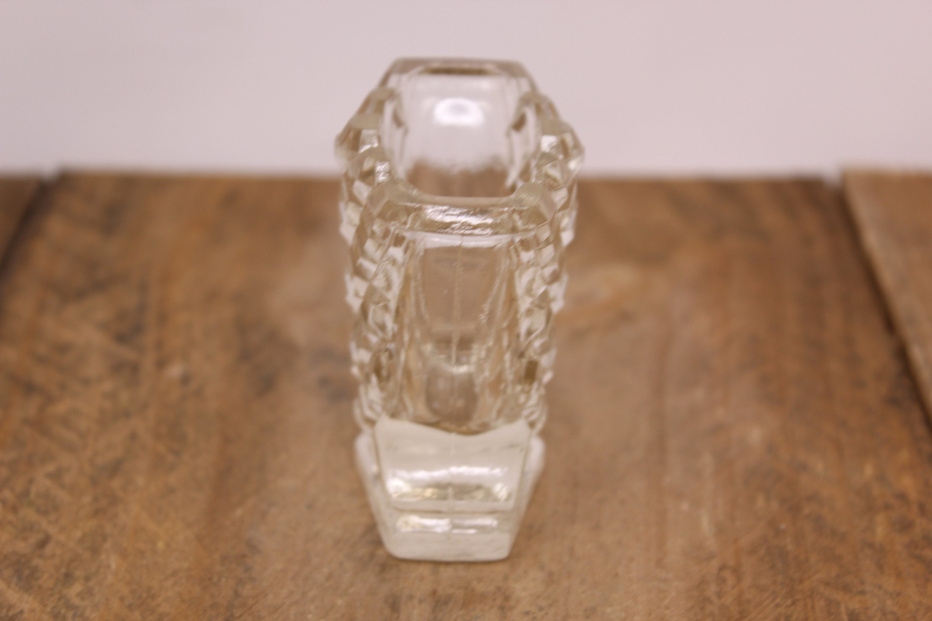 Vintage Pressed Glass Toothpick Holder Diamond Design Etsy Canada