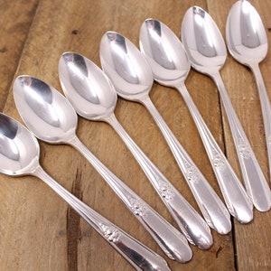 Vintage 1937 Memory / Hiawatha - Wm. Rogers - 7 Place / Oval Soup Spoons