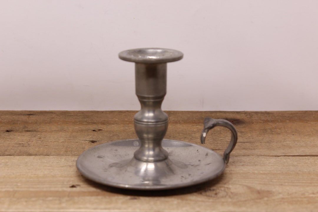 Vintage Woodbury Pewterers Pewter Finger Loop Candle Holder Etsy