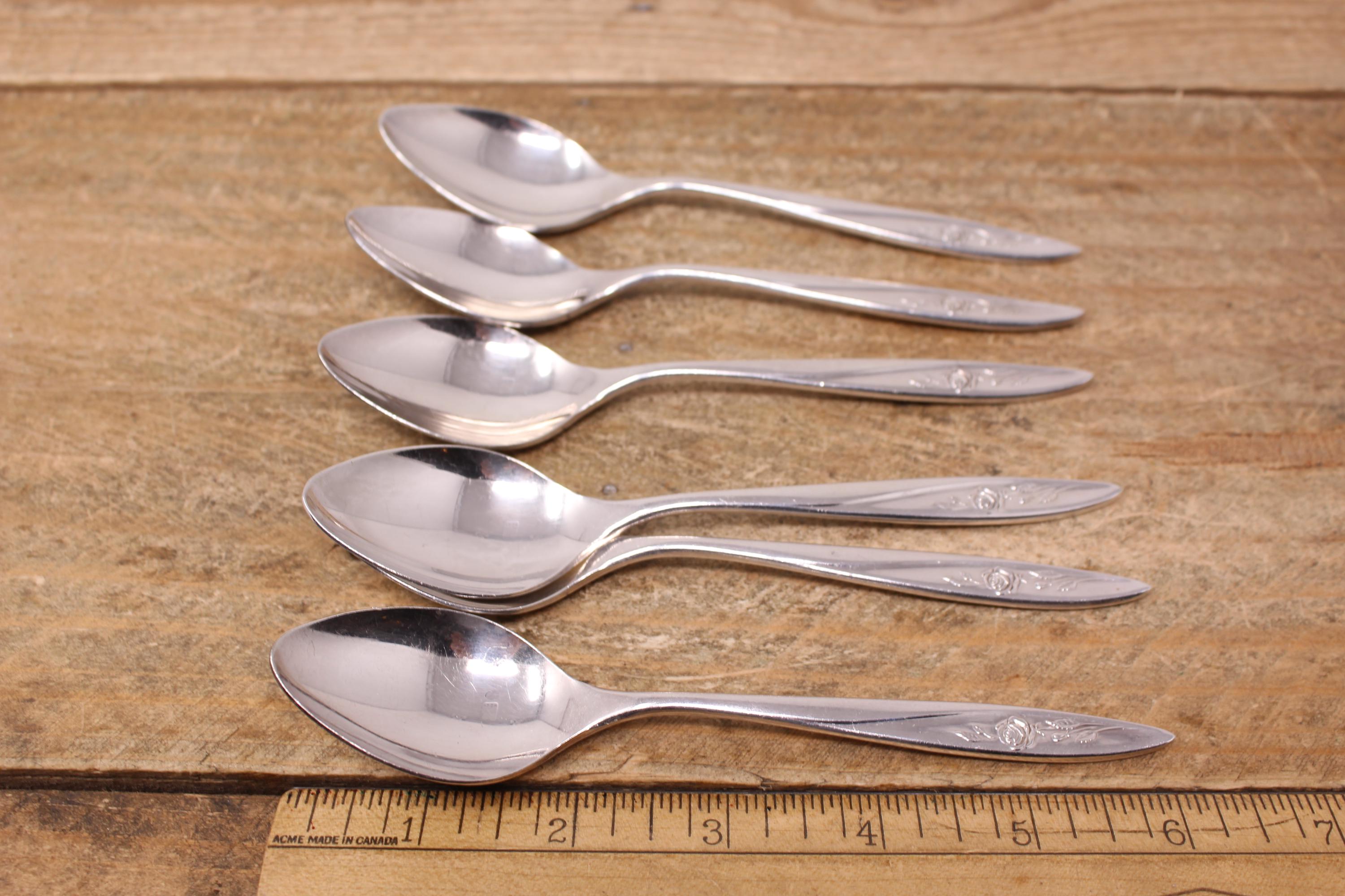 Vintage Morning Rose Oneida / Community Silverplated Teaspoons