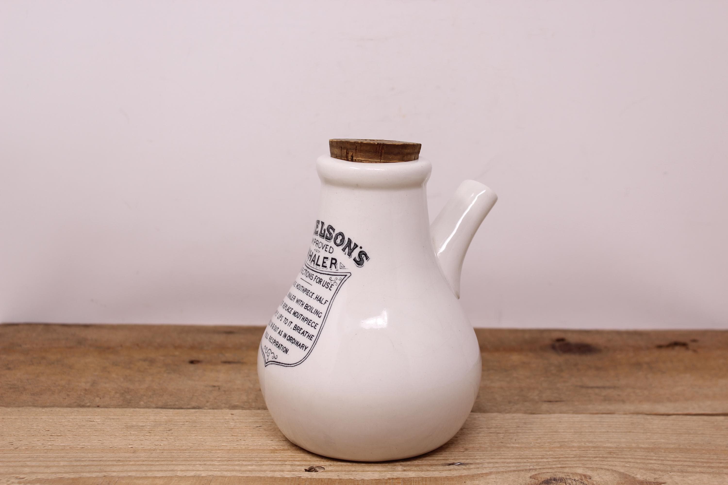 Antique Dr. Nelson's Earthenware Improved Steam Inhaler With