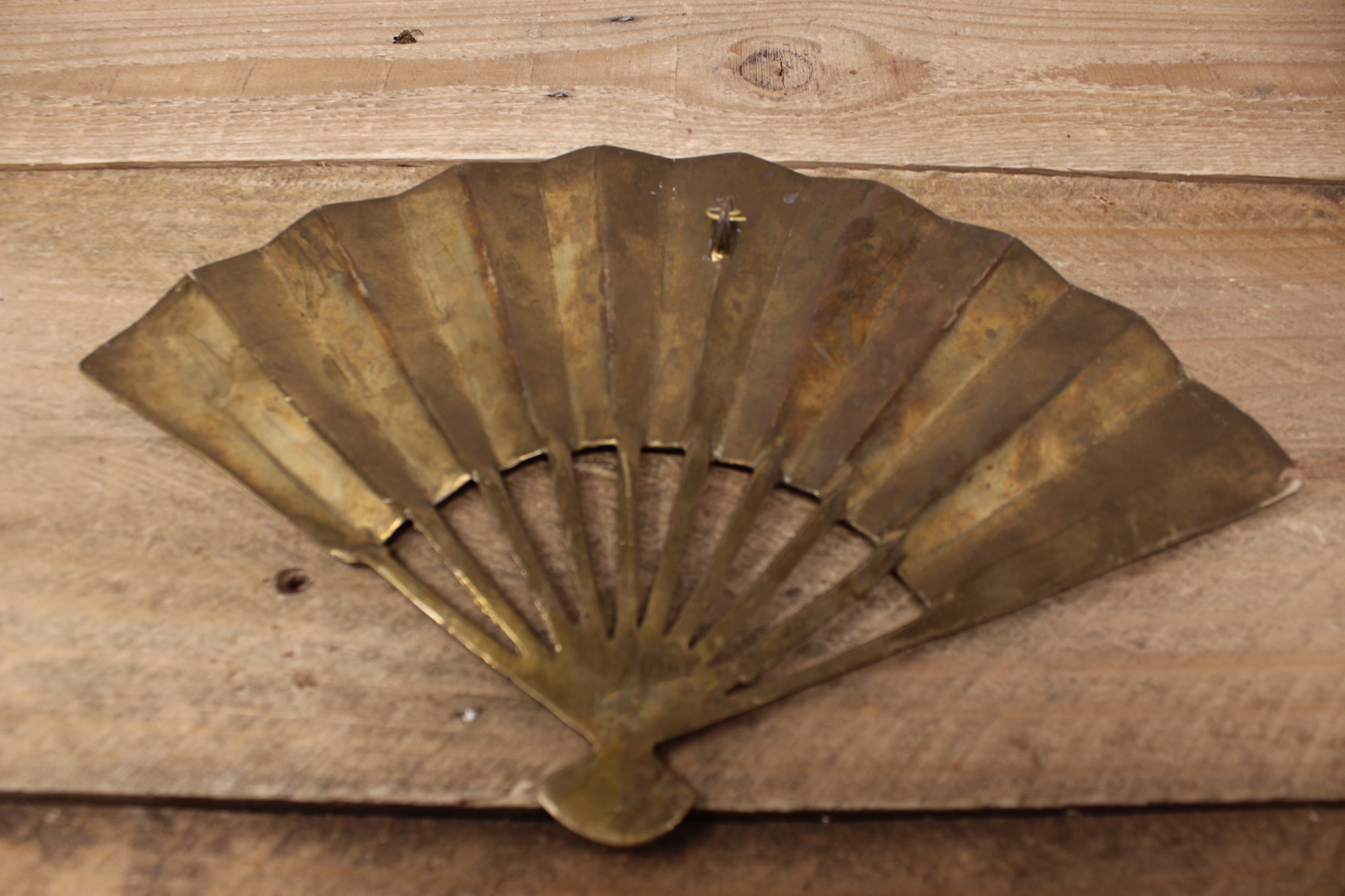 Vintage Solid Brass Hand Fan Wall Decor Dragon / Phoenix Etsy