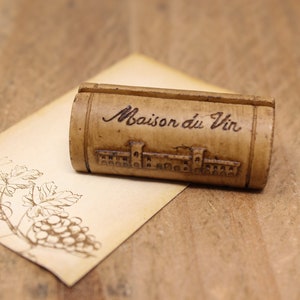 Maison de Vin - Marque-places en résine en forme de liège - Lot de 8