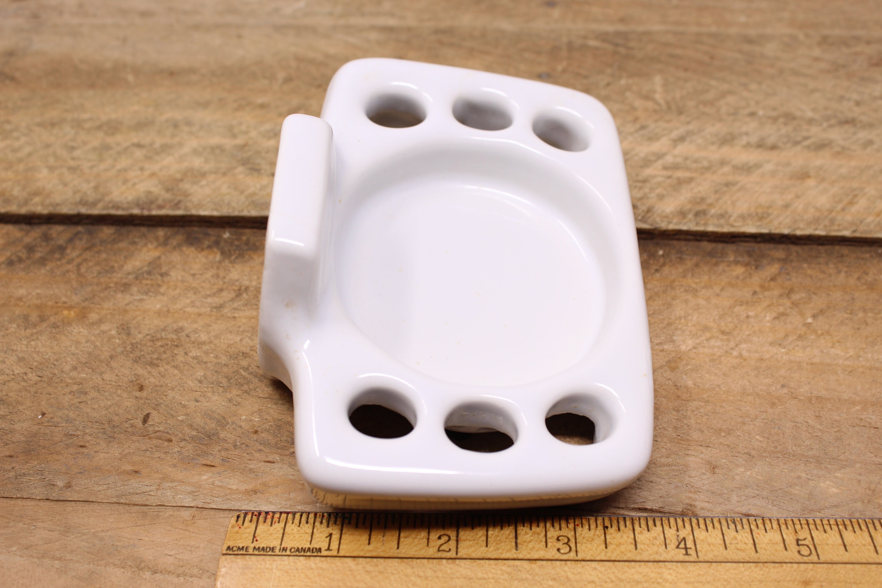 Vintage White Wall Mount Porcelain Toothbrush Holder Etsy