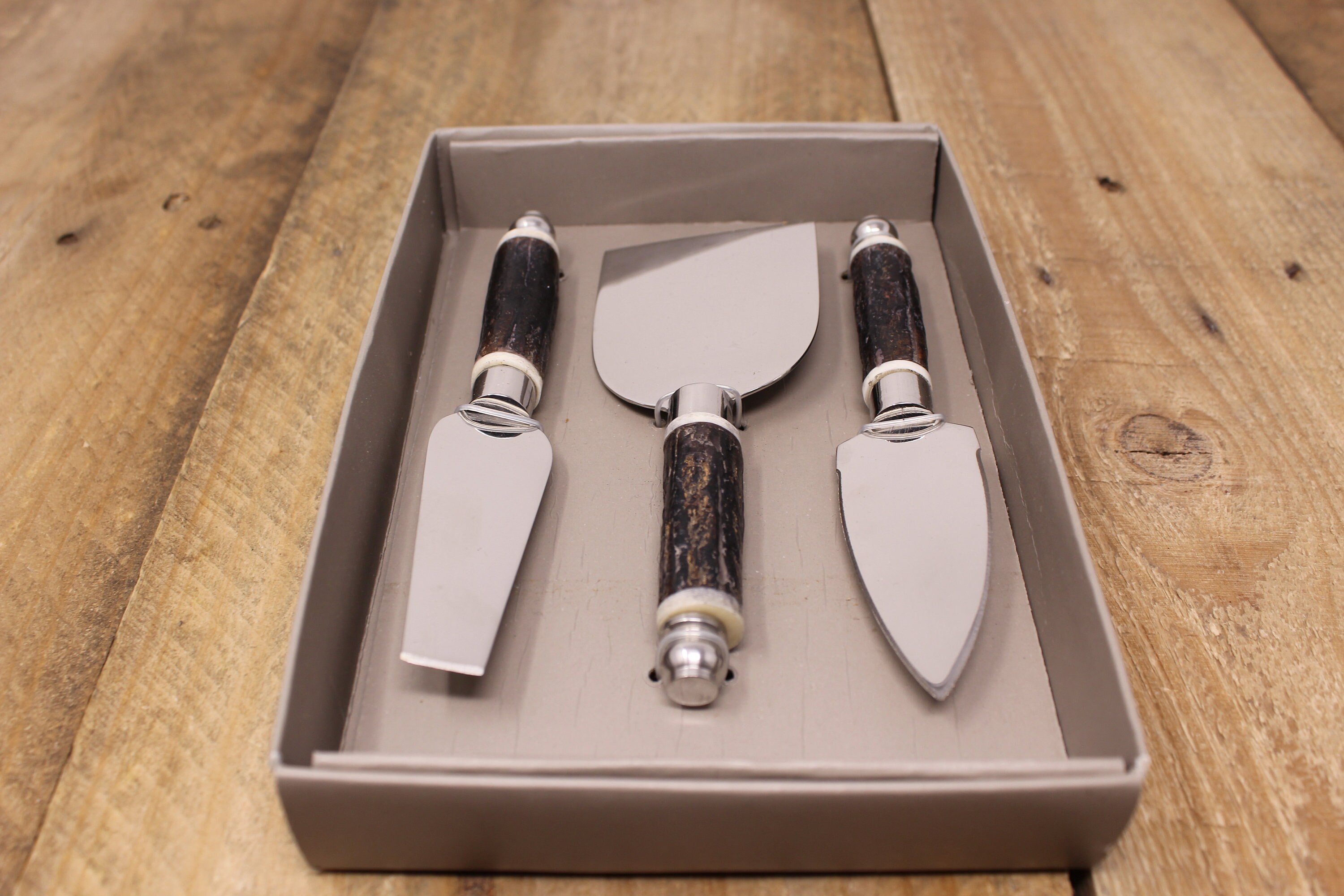 Vintage Abbott Charcuterie Cheese Knife Set Faux Wood Etsy