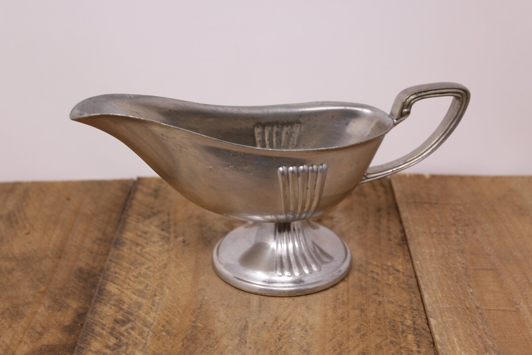 Genuine Pewter Gravy Boat Etsy