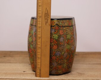 陶器製の丸型容器 黒と茶色のストライプ コーヒー碗皿(丸形)[コーヒーワンザラ (マルガタ)]｜沈壽官窯