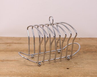 Vintage 6-Slice Metal Toast Rack