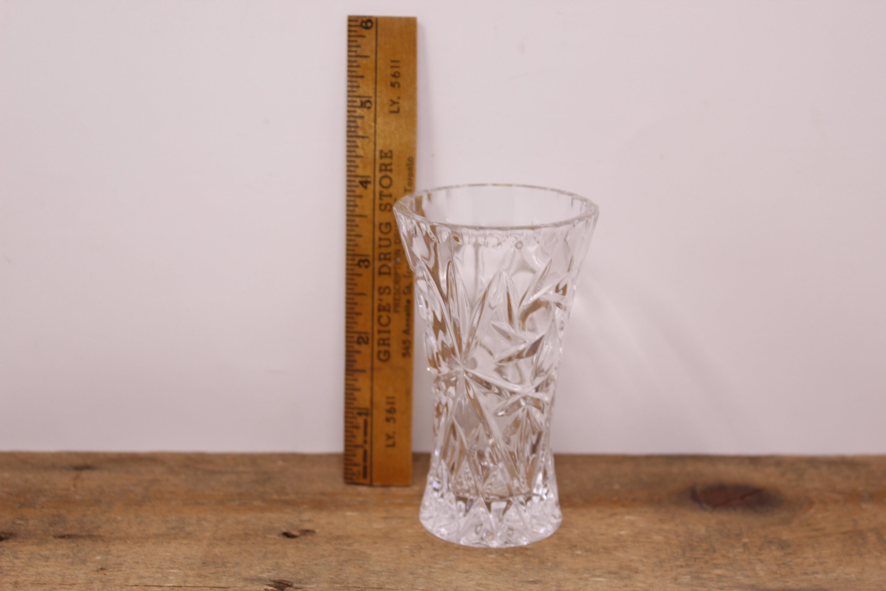Vintage Lenox Crystal Star 4 Vase With Star & Fan Etsy