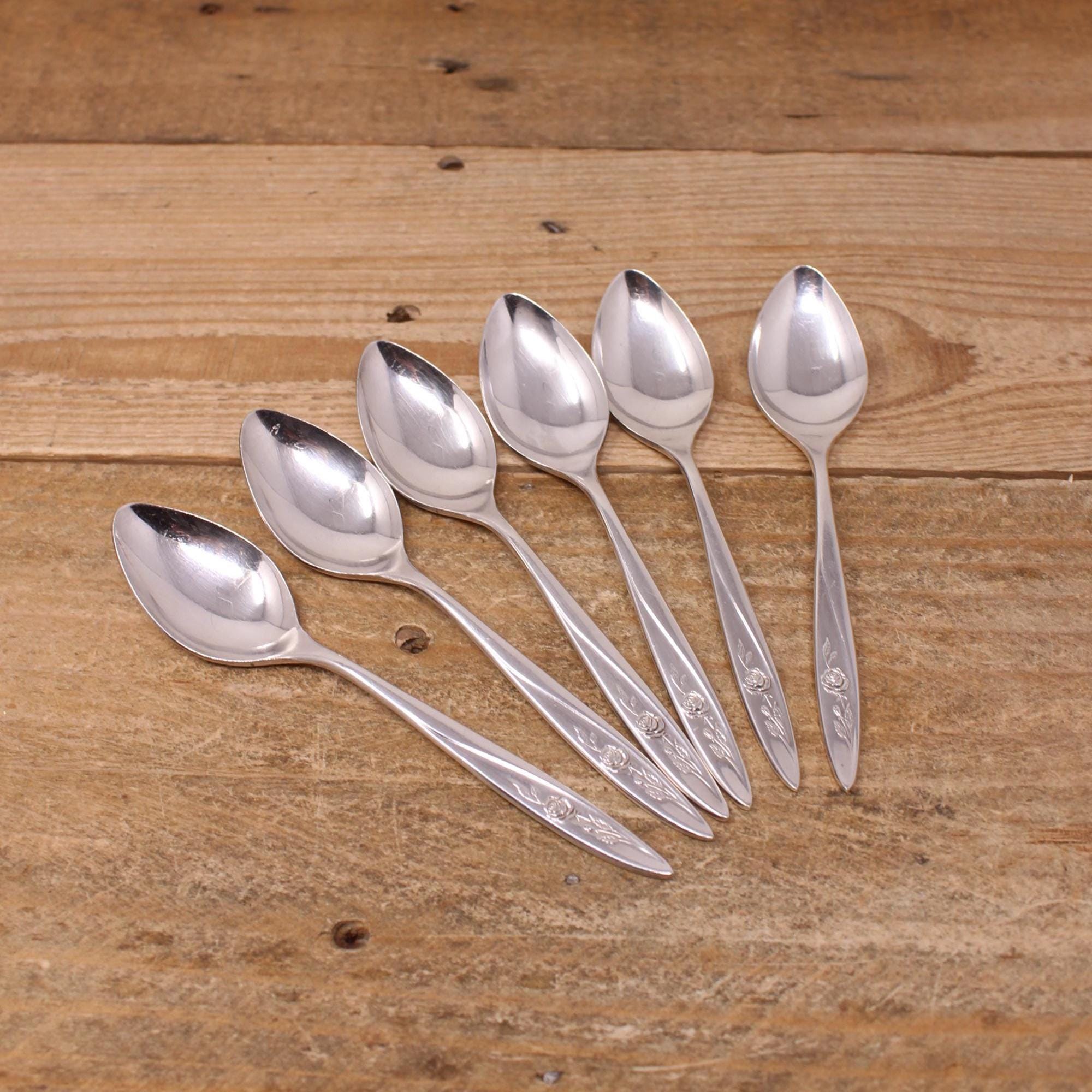 Vintage Morning Rose Oneida / Community Silverplated Teaspoons