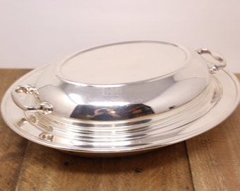Vintage Victorian Plate - Oval Covered Vegetable Dish / Server