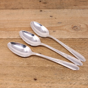 Vintage 1937 Memory / Hiawatha - Wm. Rogers - 3 Place / Oval Soup Spoons