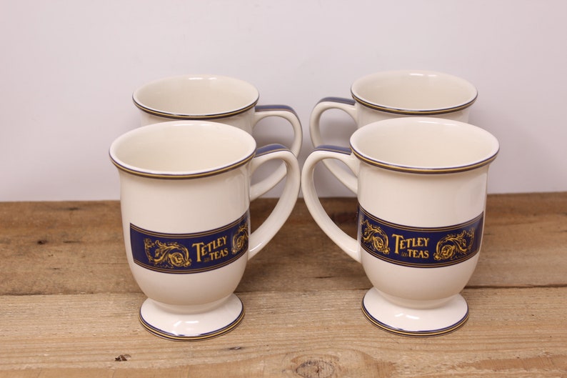 Vintage Tetley Tea Teapot Cream & Sugar Set 4 Tetley Tea Etsy