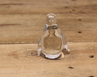 Vintage Clear Glass Penguin - Paper Weight