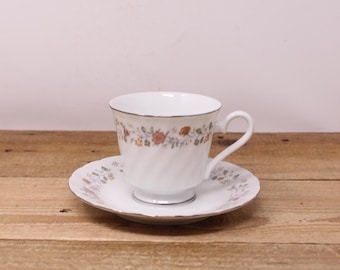 Vintage "Bouquet" by Sheffield - Footed Cup & Saucer Set - Made in Japan
