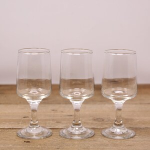 3 Elegant Bucket Bowl Sherry / Port / Dessert Wine Glasses