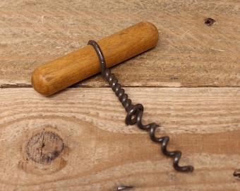 Antique Wood Turned Corkscrew