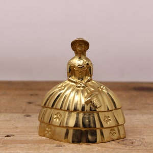 Vintage Brass Southern Bell / Victorian Lady Figurine Bell