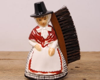 Vintage Foreign Porcelain Welsh Lady - Jenny Jones - Crumb Brush