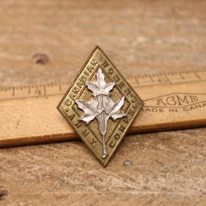 Vintage Canadian Women's Army Corps Cap Badge