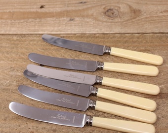 6 Antique Mutual - Hiram Wild - Sheffield of England - Celluloid Handled Knives