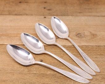 4 Vintage Adam 1917 - Community Plate  - Table / Serving Spoons