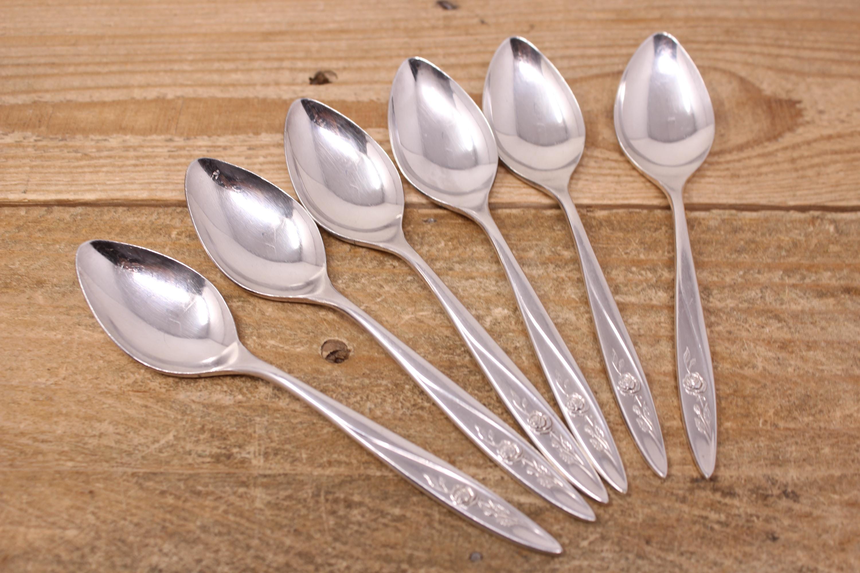 Vintage Morning Rose Oneida / Community Silverplated Teaspoons